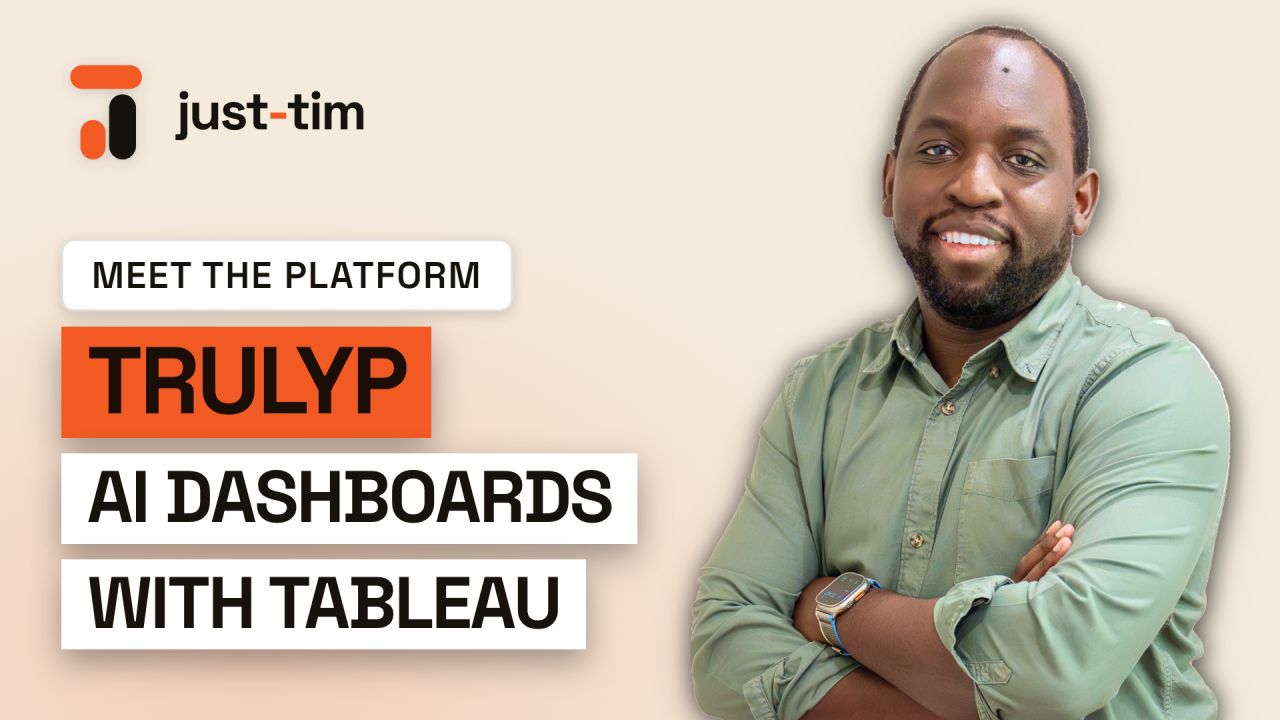 Just Tim presenting Trulyp: AI dashboards with Tableau